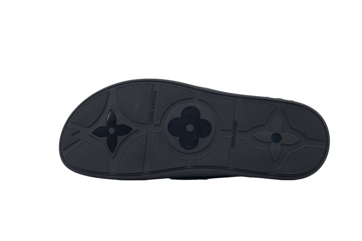 EM Sneakers Louis Vuitton LV Mirabeau Thong Slides Black Skin