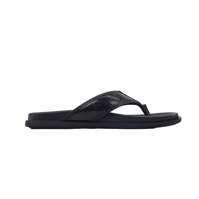 EM Sneakers Louis Vuitton LV Mirabeau Thong Slides Black Skin 02