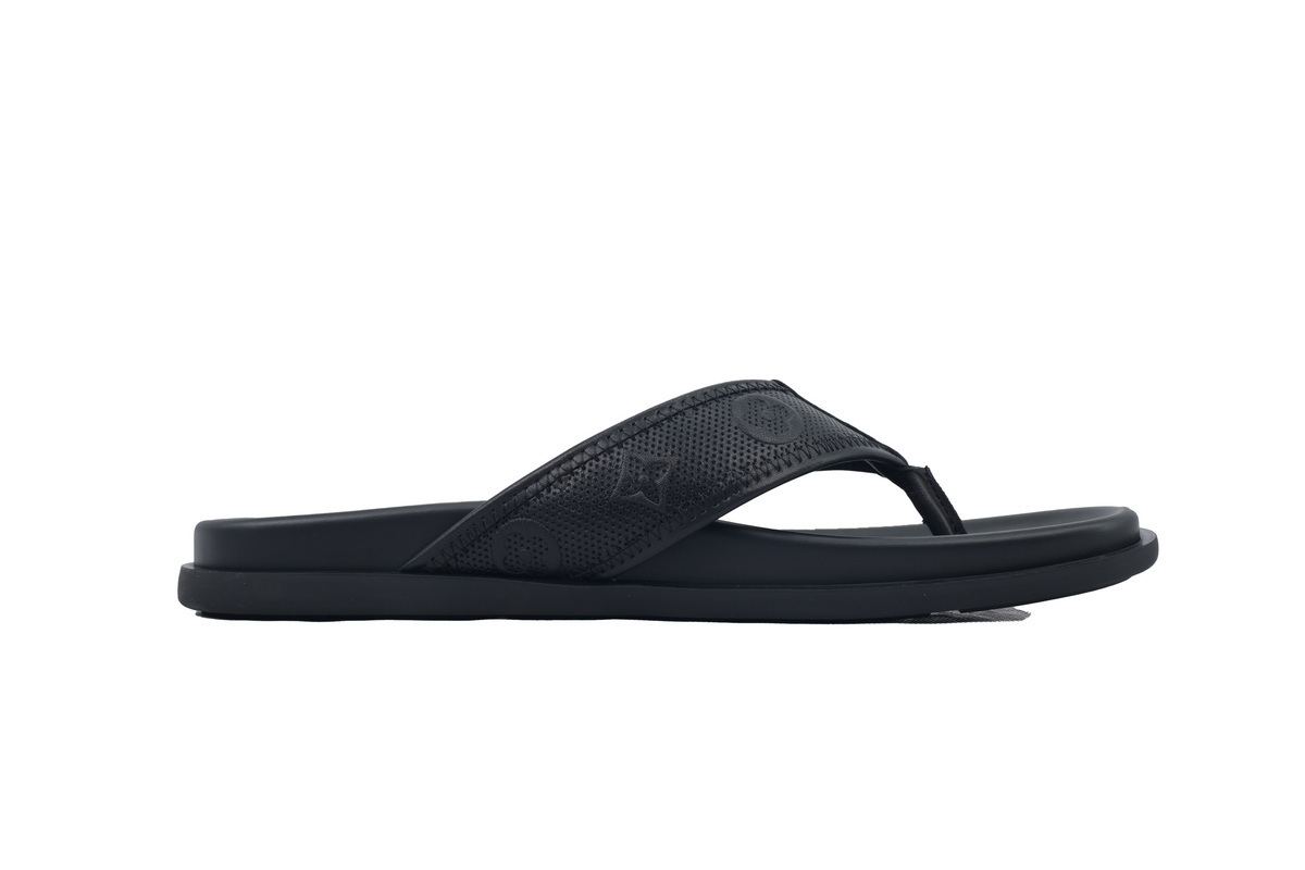 EM Sneakers Louis Vuitton LV Mirabeau Thong Slides Net Black