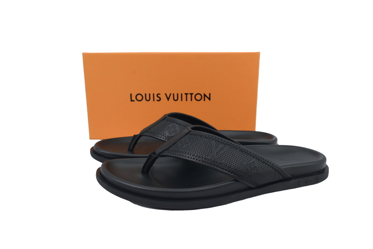 EM Sneakers Louis Vuitton LV Mirabeau Thong Slides Net Black