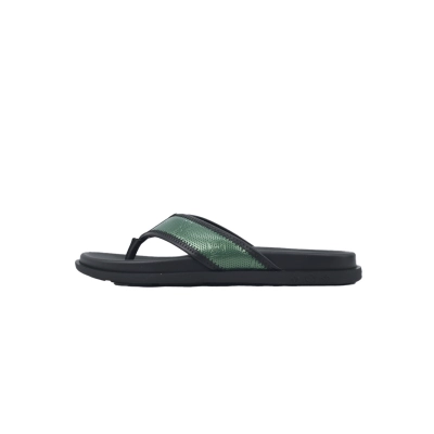 EM Sneakers Louis Vuitton LV Mirabeau Thong Slides Net Surface Black Green 01