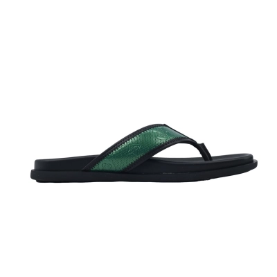 EM Sneakers Louis Vuitton LV Mirabeau Thong Slides Net Surface Black Green 02