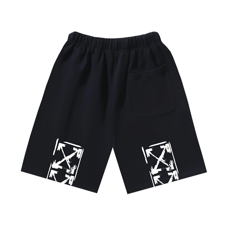 EM Sneakers OFF-WHITE Arrow Graffiti Arrow Print Shorts Black & White