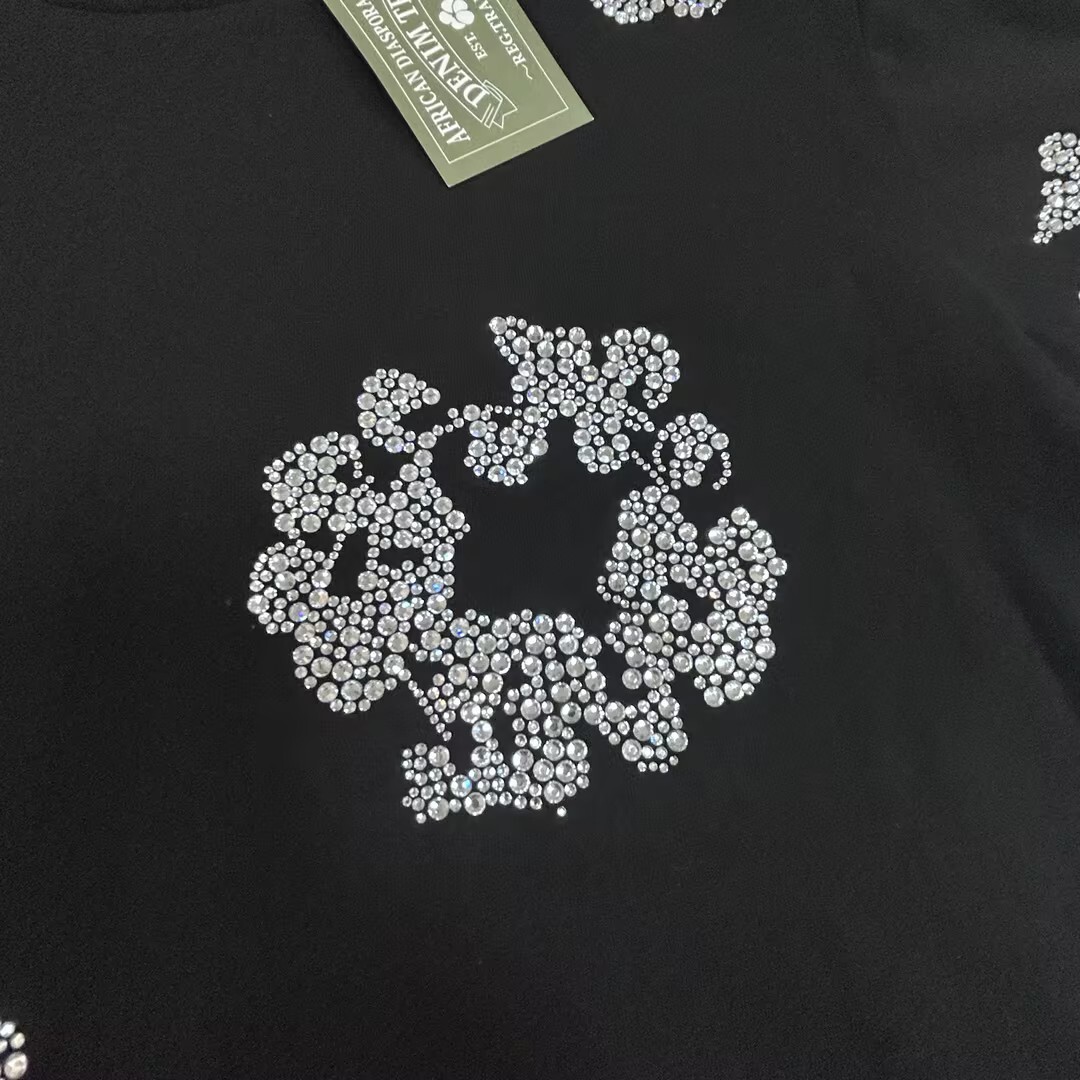 EM Sneakers Denim Tears The Cotton Wreath T-Shirt Royal Black and Diamond-DTT15