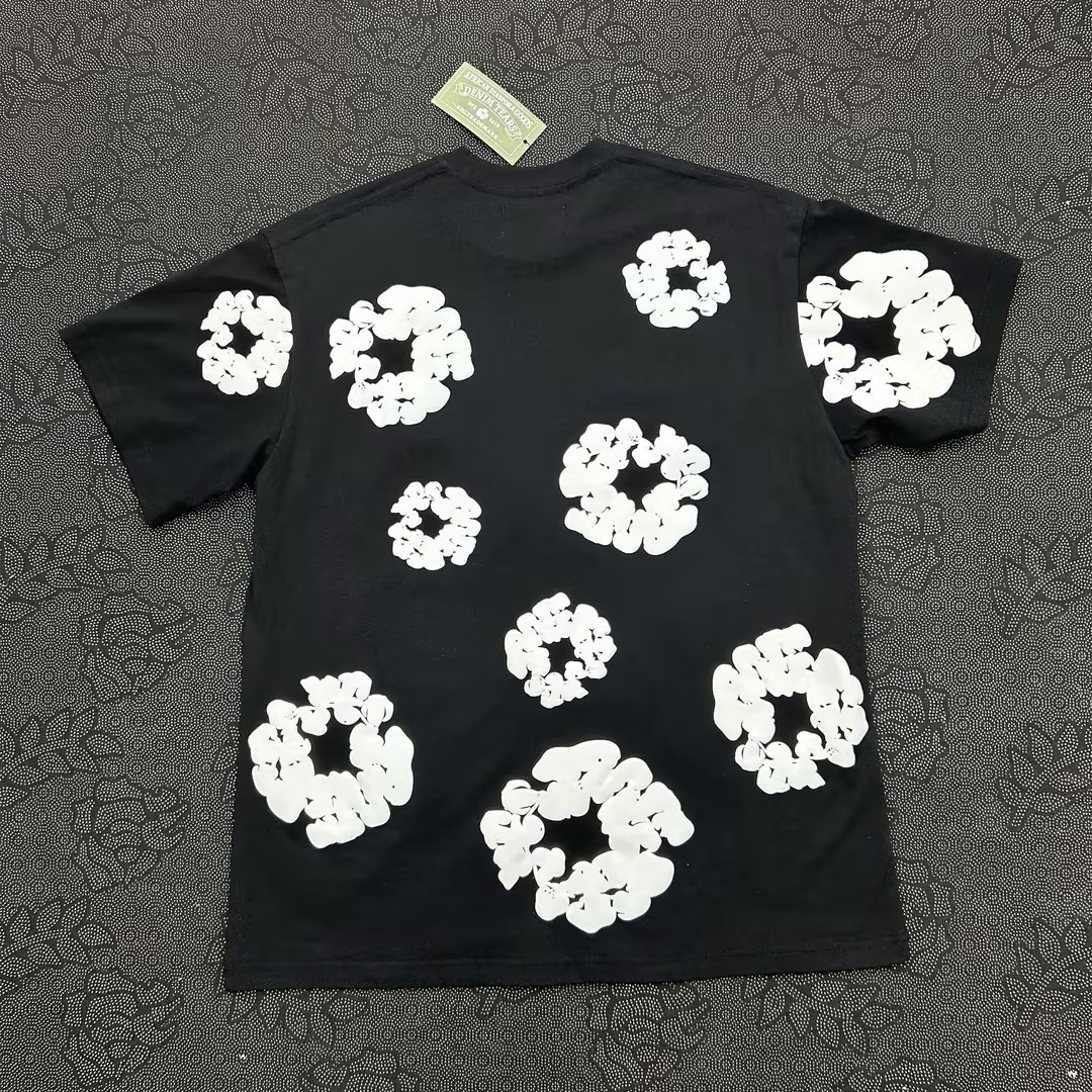 EM Sneakers Denim Tears The Cotton Wreath T-Shirt Royal Black-DTT09