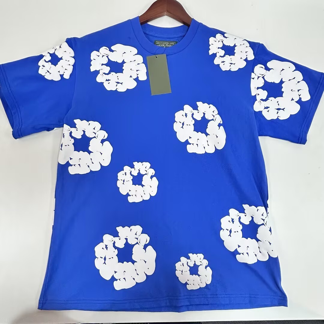EM Sneakers Denim Tears The Cotton Wreath T-Shirt Royal Blue -DTT12