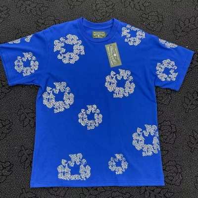 EM Sneakers Denim Tears The Cotton Wreath T-Shirt Royal Blue-DTT17 01