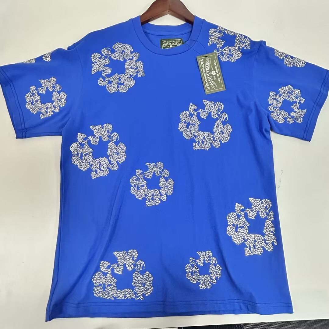 EM Sneakers Denim Tears The Cotton Wreath T-Shirt Royal Blue-DTT17