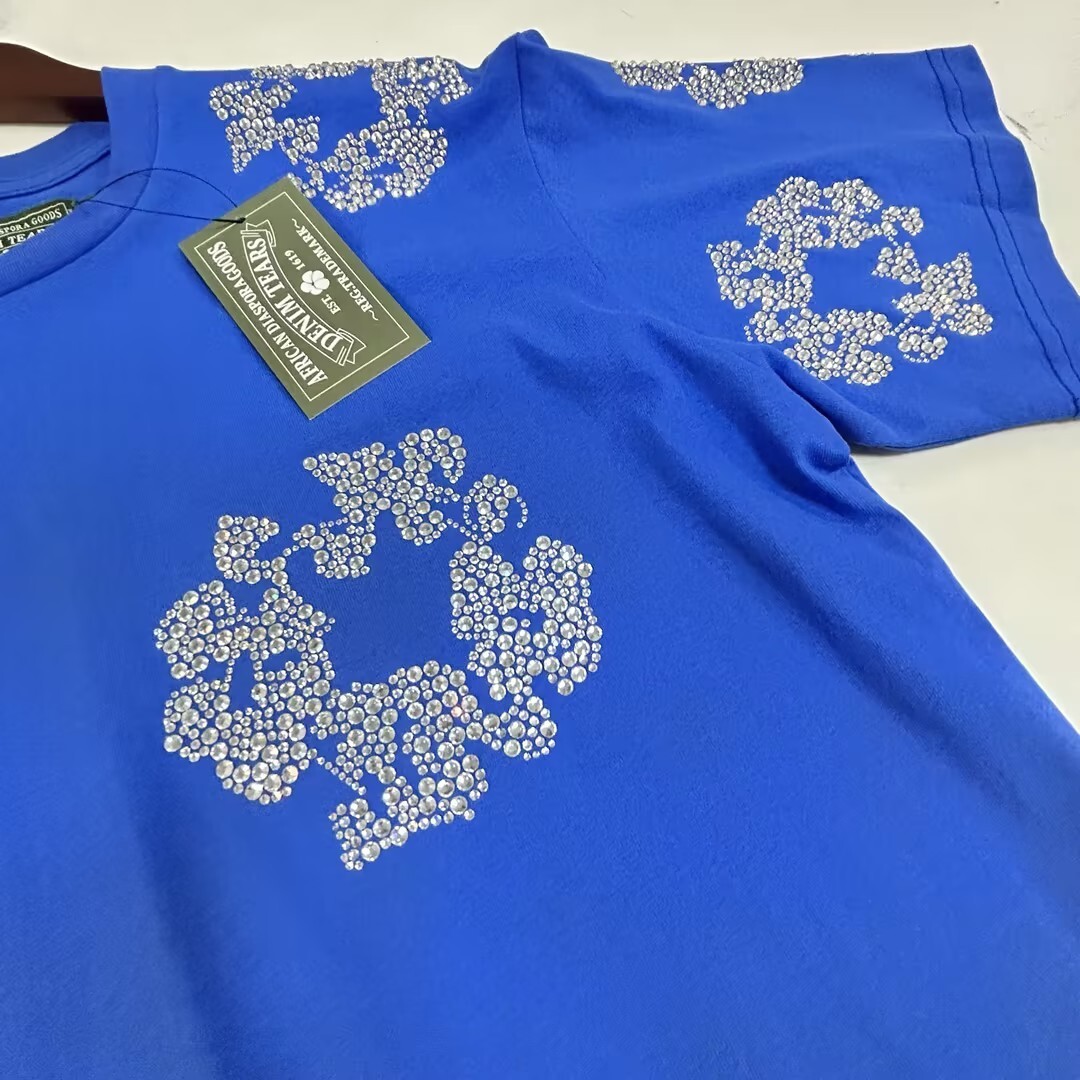 EM Sneakers Denim Tears The Cotton Wreath T-Shirt Royal Blue-DTT17