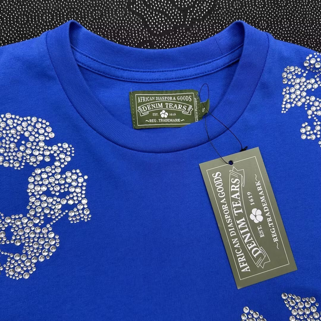 EM Sneakers Denim Tears The Cotton Wreath T-Shirt Royal Blue-DTT17