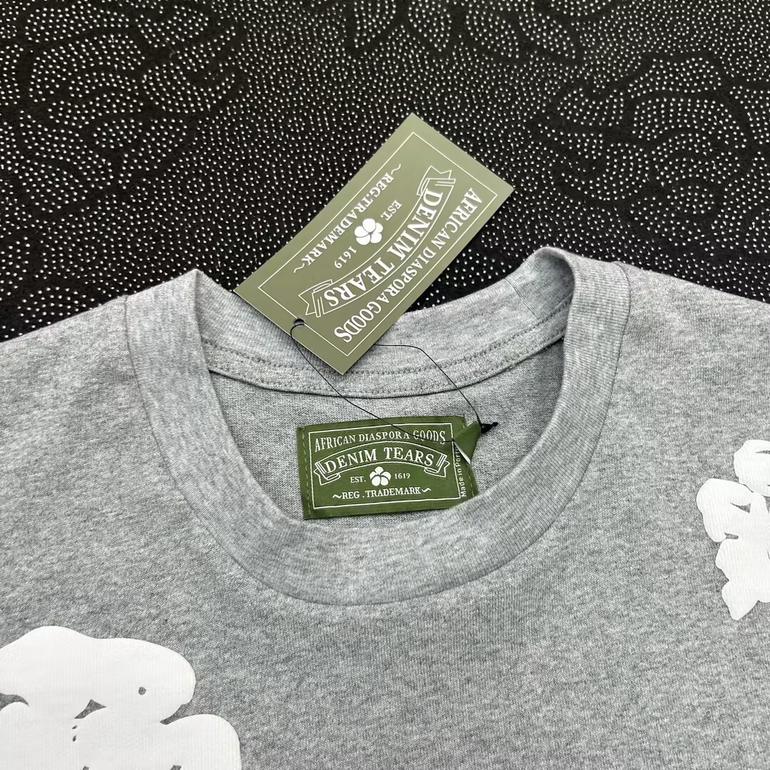 EM Sneakers Denim Tears The Cotton Wreath T-Shirt Royal Gray -DTT10