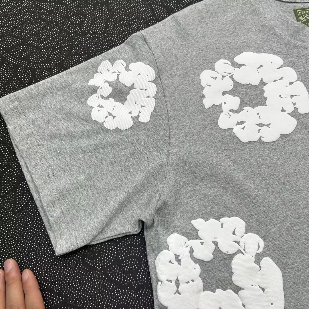 EM Sneakers Denim Tears The Cotton Wreath T-Shirt Royal Gray -DTT10