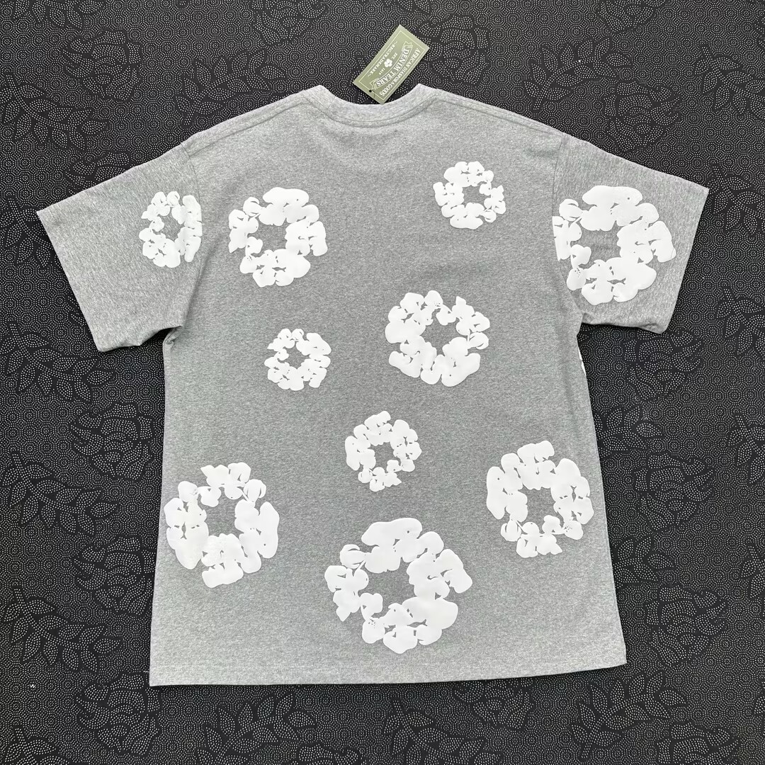 EM Sneakers Denim Tears The Cotton Wreath T-Shirt Royal Gray -DTT10