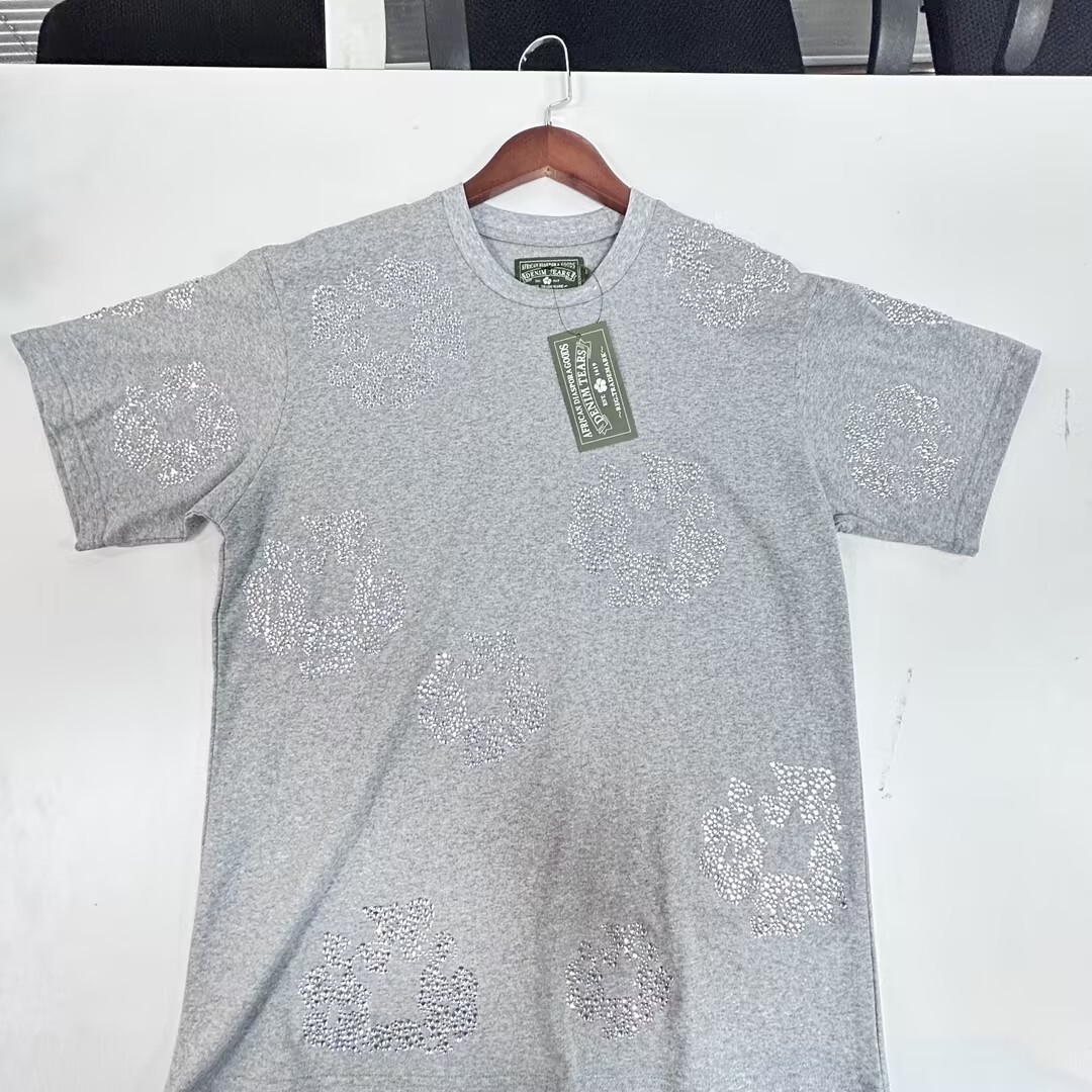 EM Sneakers Denim Tears The Cotton Wreath T-Shirt Royal Gray-DTT16