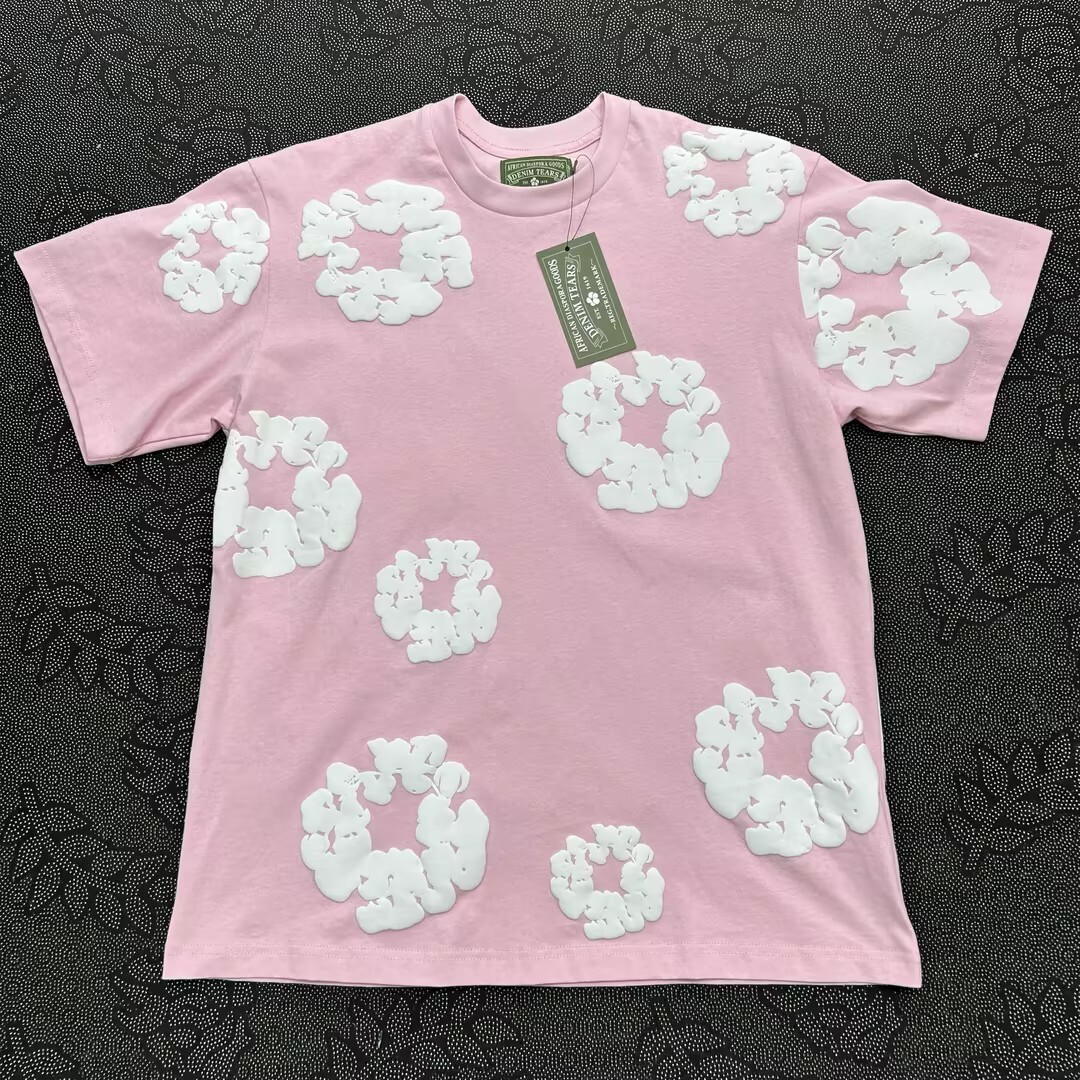 EM Sneakers Denim Tears The Cotton Wreath T-Shirt Royal Pink -DTT14