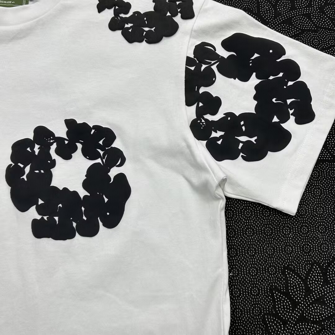 EM Sneakers Denim Tears The Cotton Wreath T-Shirt Royal White Black-DTT13