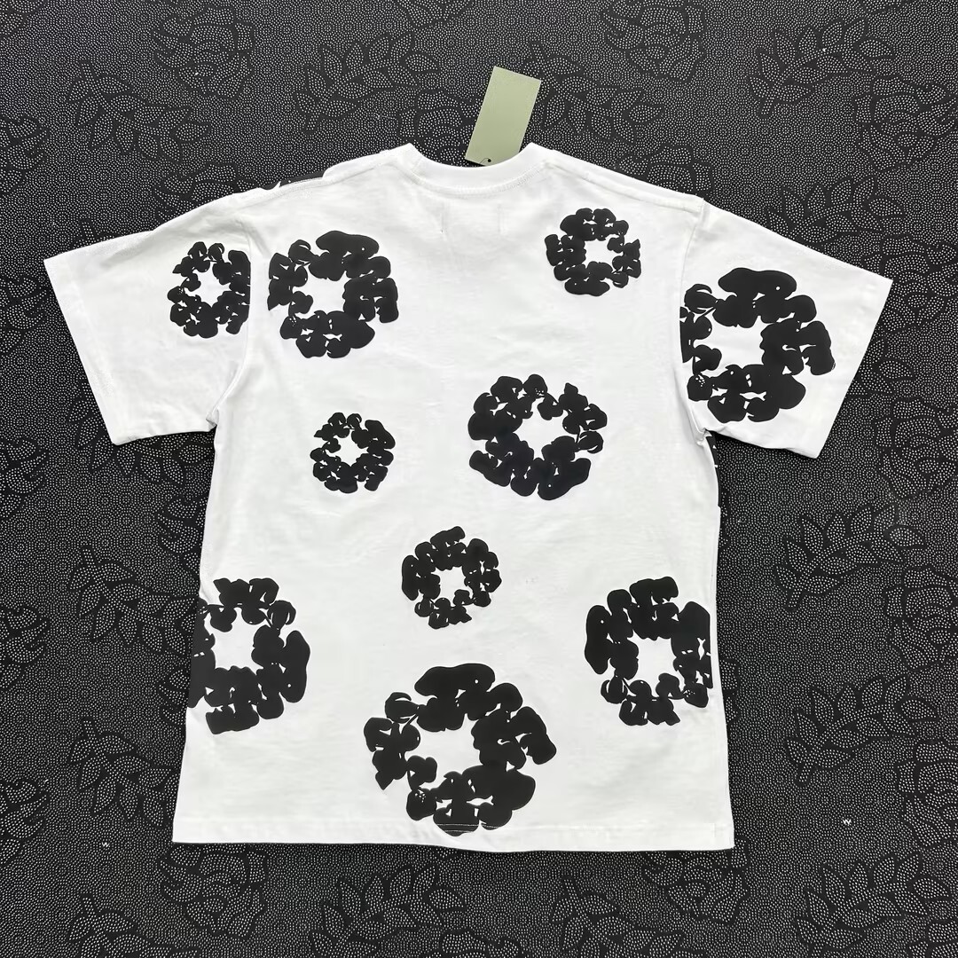 EM Sneakers Denim Tears The Cotton Wreath T-Shirt Royal White Black-DTT13