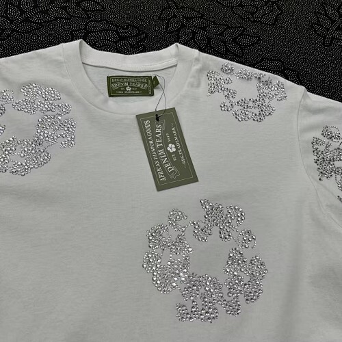 EM Sneakers Denim Tears The Cotton Wreath T-Shirt White Diamond-DTT20