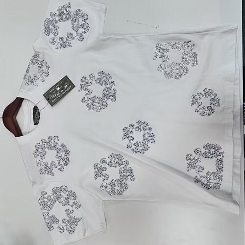 EM Sneakers Denim Tears The Cotton Wreath T-Shirt White Diamond-DTT20