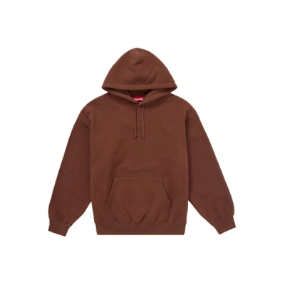 EM Sneakers Supreme Satin Applique Hooded Sweatshirt (FW24) Brown 02
