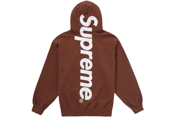 EM Sneakers Supreme Satin Applique Hooded Sweatshirt (FW24) Brown