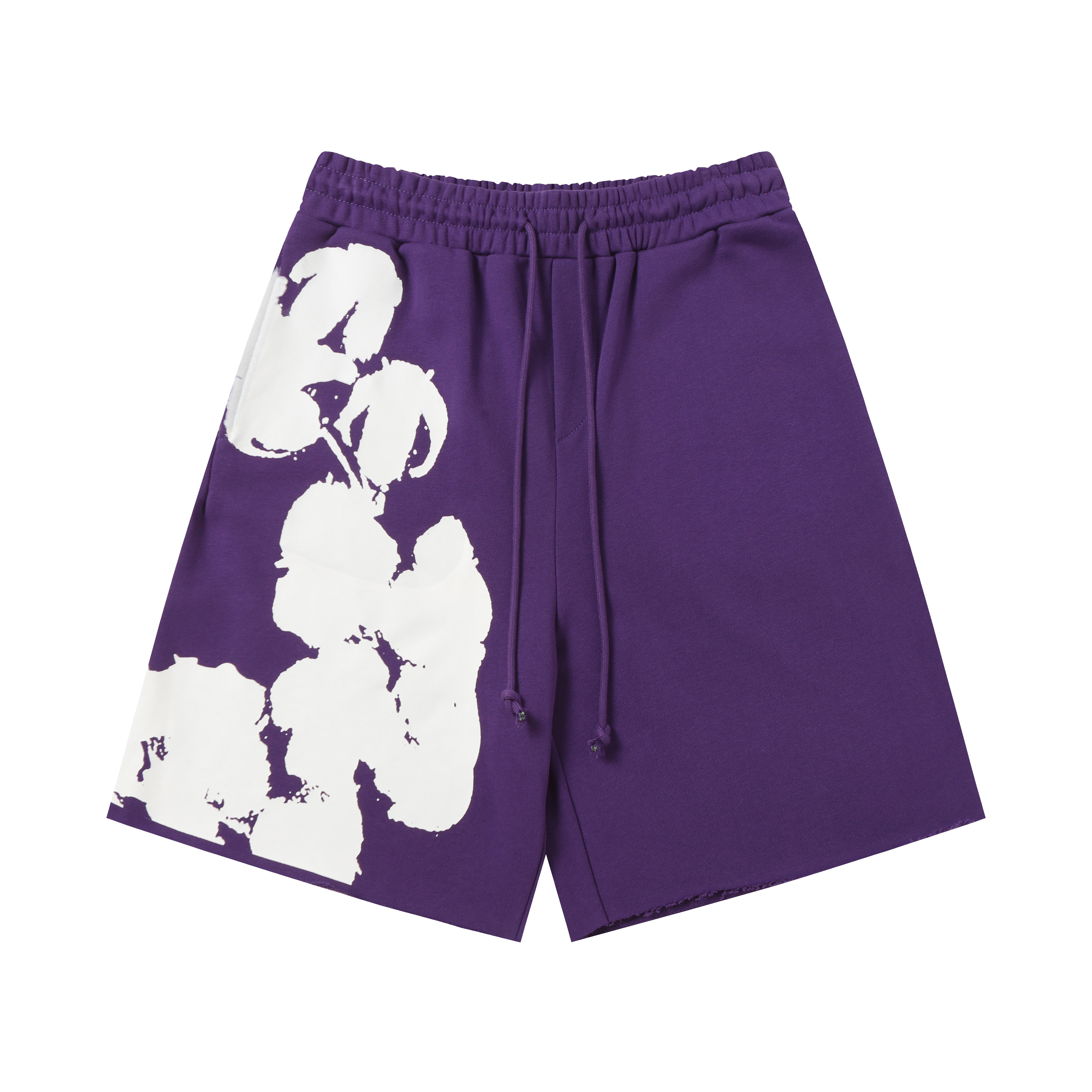 EM Sneakers Denim Tears Big Cotton Wreath T-shirt & Shorts Sets Purple