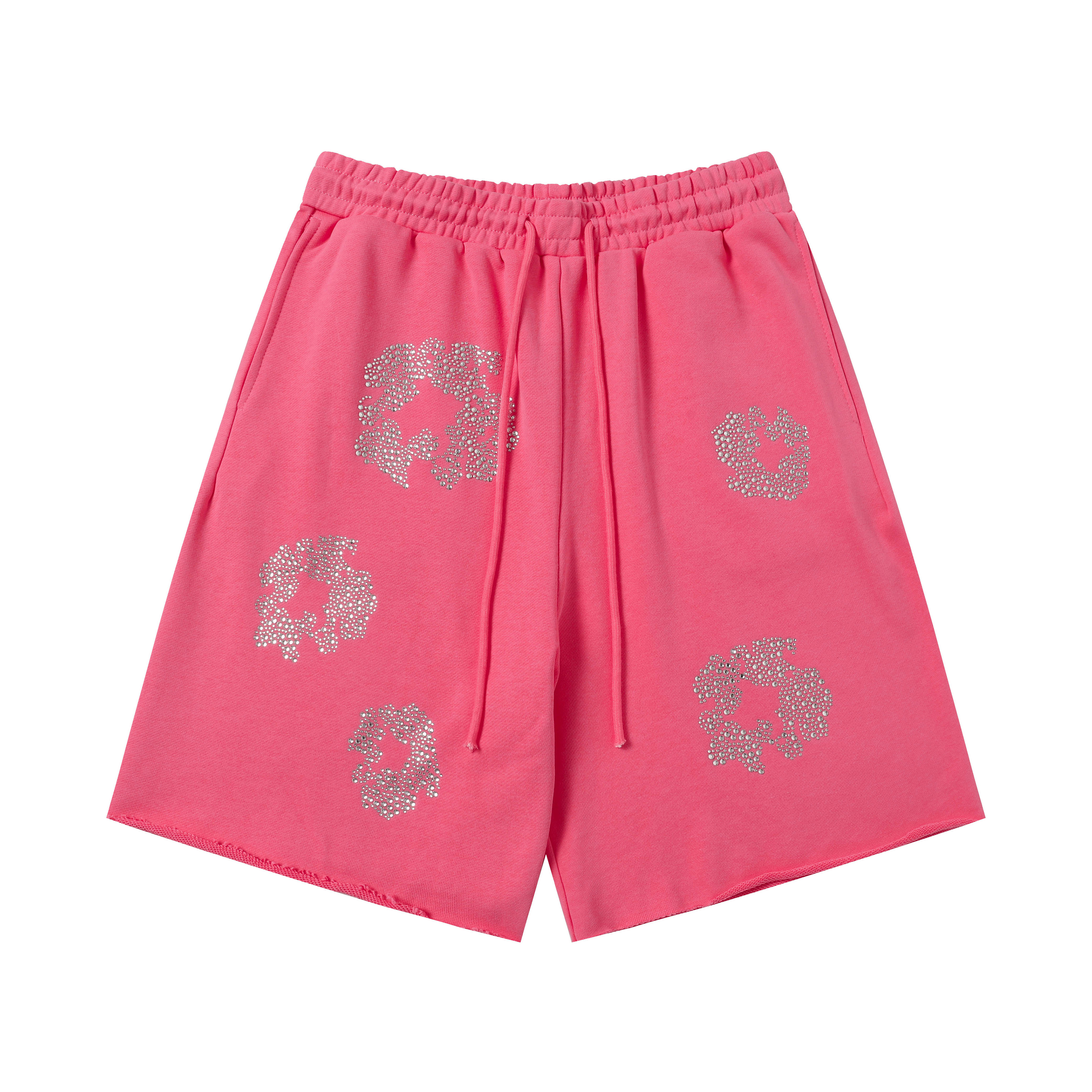 EM Sneakers Denim Tears Cotton Wreath T-shirt & Shorts Pink and Diamond