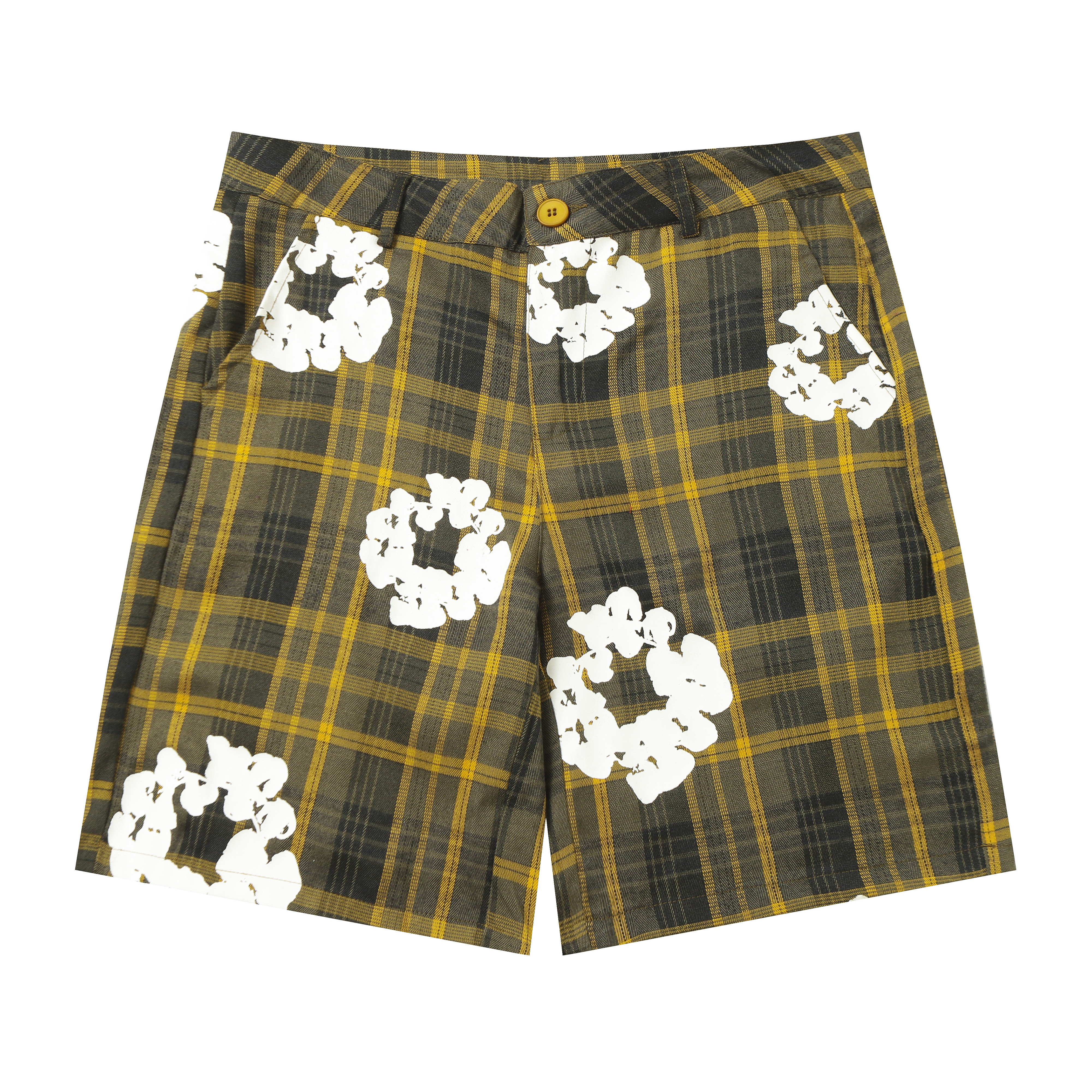 EM Sneakers Denim Tears Kapok Plaid Short Pant Red /Gray /Yellow