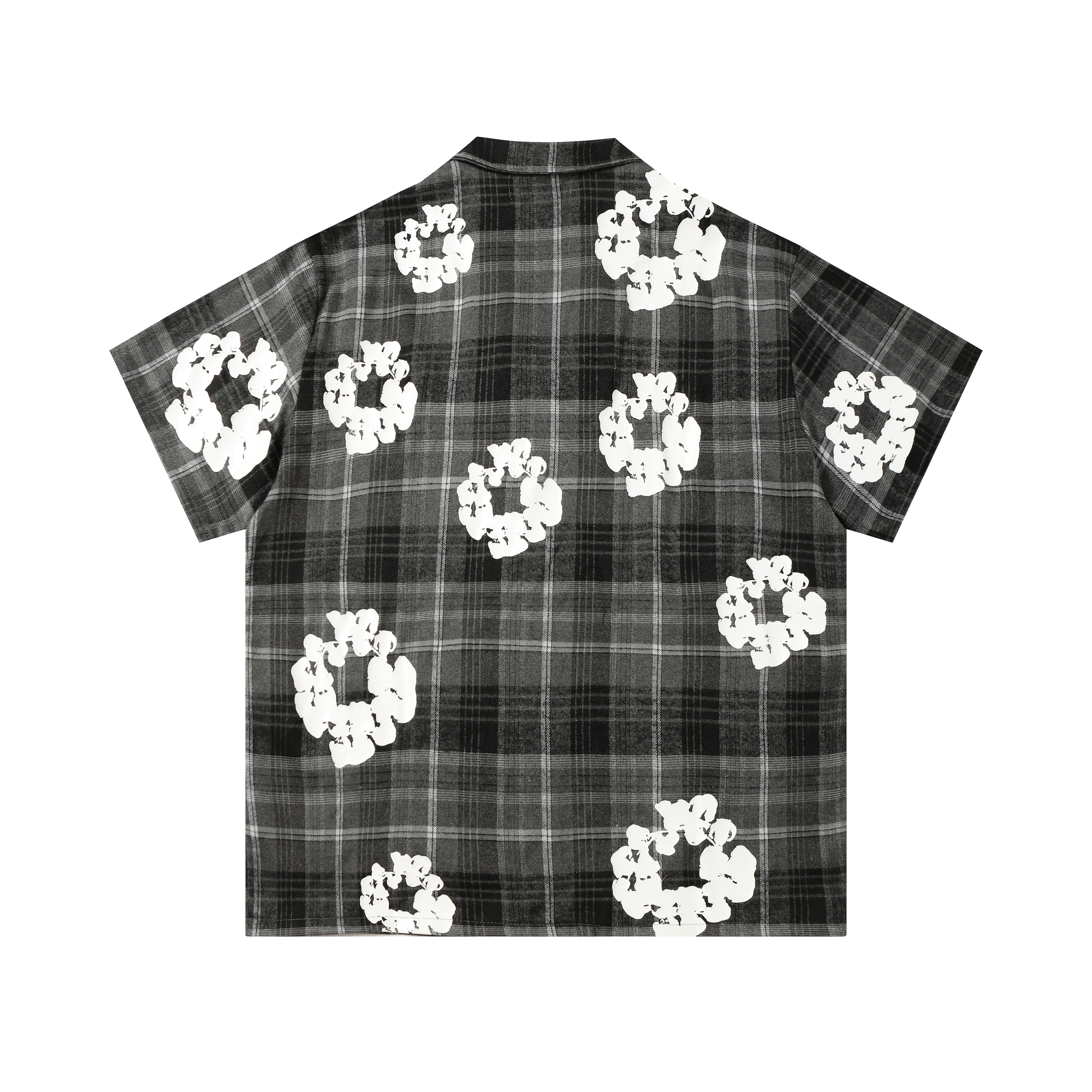 EM Sneakers Denim Tears Kapok Plaid T-shirt & Shorts Sets Gray