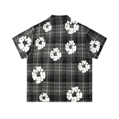 EM Sneakers Denim Tears Kapok Plaid T-shirt & Shorts Sets Gray 02