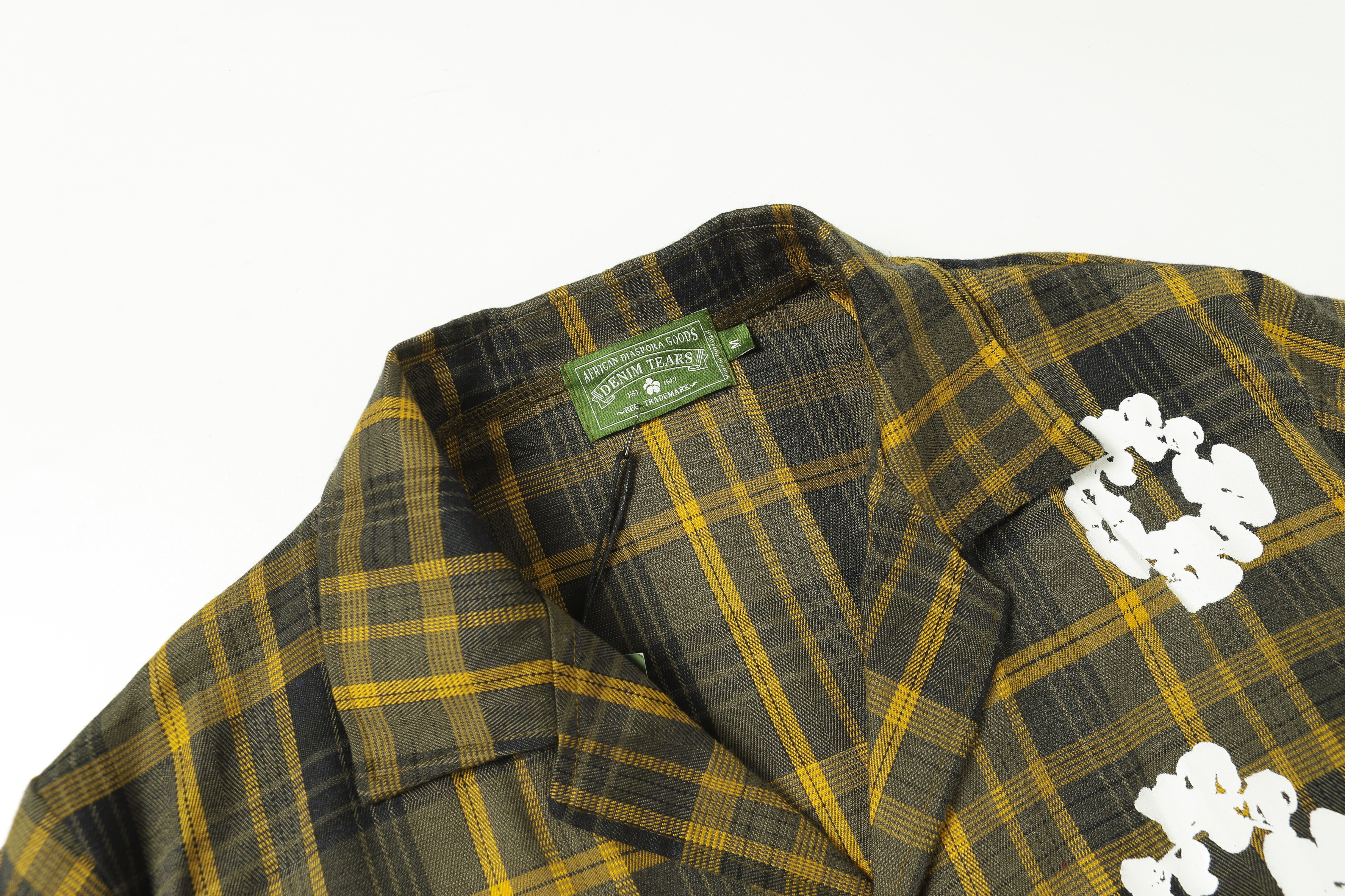 EM Sneakers Denim Tears Kapok Plaid T-Shirt Red /Gray /Yellow