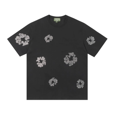 EM Sneakers Denim Tears The Cotton Wreath T-Shirt Royal Black and Diamond-DTT15 01