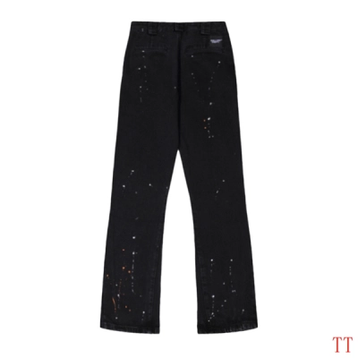 EM Sneakers Gallery Dept. Rhinestone-Studded Flared Black Jeans 01