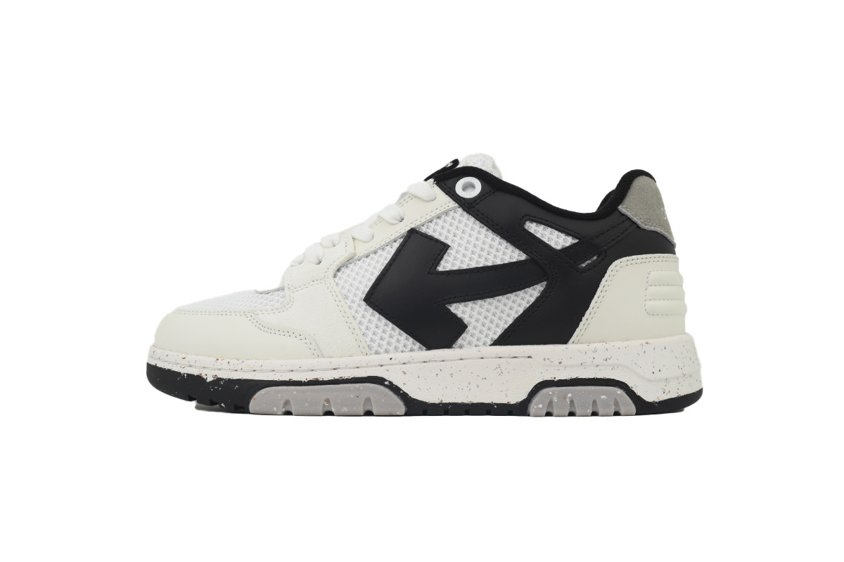 EM Sneakers Off-White Out of Office Slim White Black Speckled