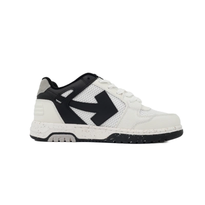 EM Sneakers Off-White Out of Office Slim White Black Speckled 02