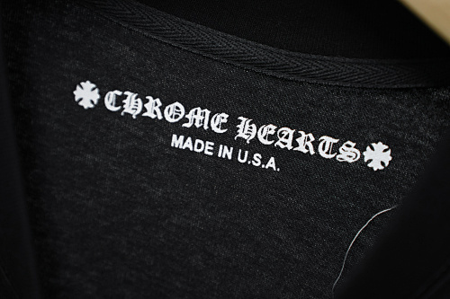 EM Sneakers Chrome Hearts Colorful Horseshoe Sanskrit Letters Printed T-shirt Black-2221