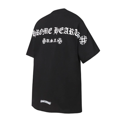 EM Sneakers Chrome Hearts Colorful Horseshoe Sanskrit Letters Printed T-shirt Black-2221 02