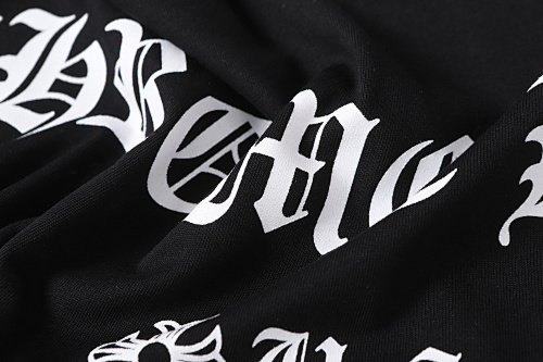 EM Sneakers Chrome Hearts Colorful Horseshoe Sanskrit Letters Printed T-shirt Black-2221