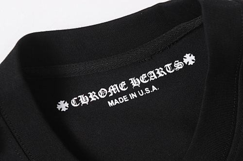 EM Sneakers Chrome Hearts Colorful Horseshoe Sanskrit Letters Printed T-shirt Black-2221