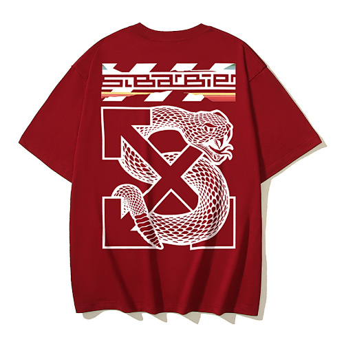 EM Sneakers Off-White T-shirt -168 Black /Red