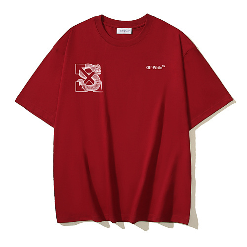 EM Sneakers Off-White T-shirt -168 Black /Red