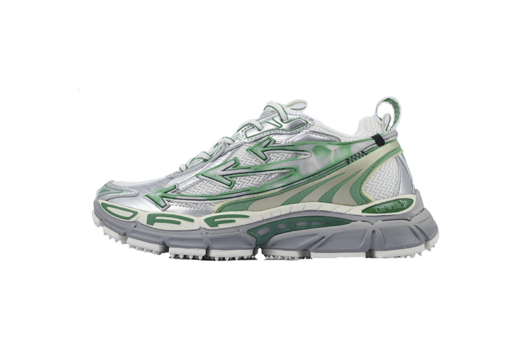 EM Sneakers OFF-WHITE Be Right Back Silver Turquoise