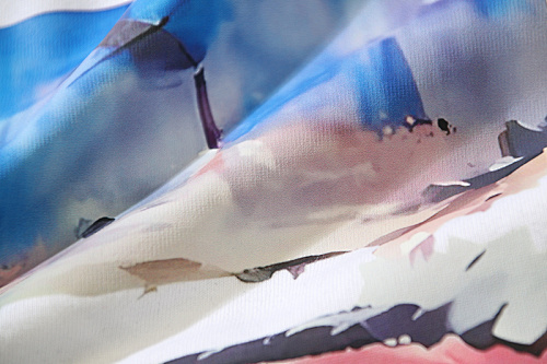 EM Sneakers OFF-WHITE Monet Oil Painting Arrow Print T-shirt #170 Black /White