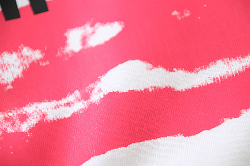 EM Sneakers OFF-WHITE Pink Arrow Graffiti Print T-shirt #169 Black /White