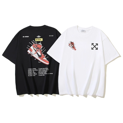 EM Sneakers Off-White T-shirt -162 Black /White 01