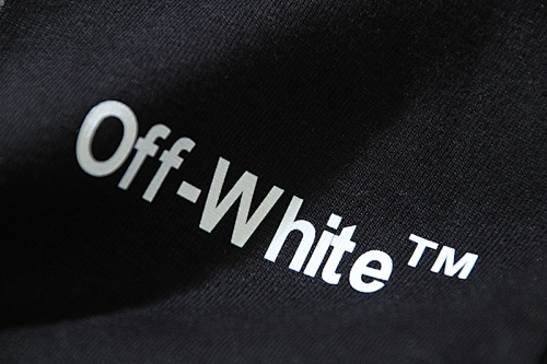 EM Sneakers OFF-WHITE Wavy Striped Print T-Shirt #171 Black /White