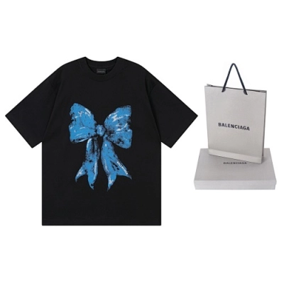 EM Sneakers Balenciaga Bow Print T-Shirt Black /Pink 02