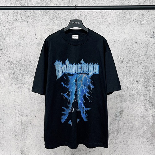 EM Sneakers Balenciaga Eiffel Tower Series Printed T-Shirt Black