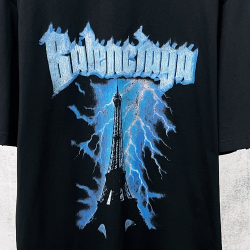 EM Sneakers Balenciaga Eiffel Tower Series Printed T-Shirt Black