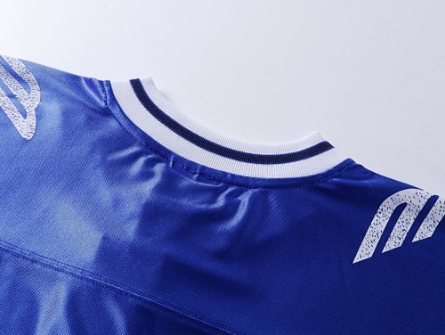 EM Sneakers Balenciaga FOOTBALL 3B Silhouette Custom Woven Ribbed V-Neck Long Sleeve Black /Gray /Gray